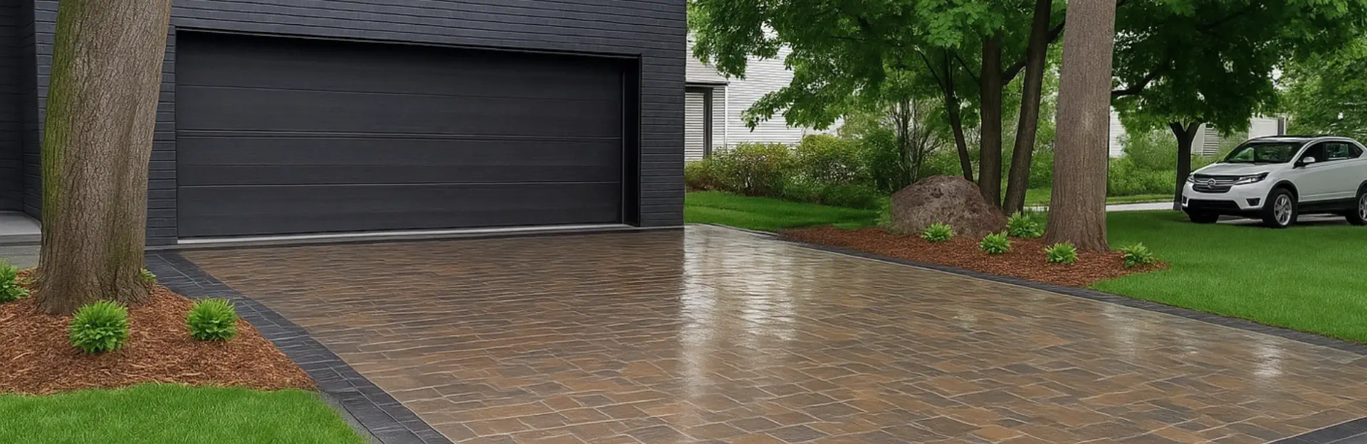 un garage d'une maison un garage d'une maison